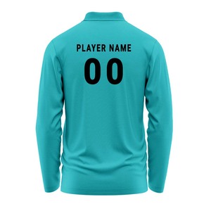 Polo de sport à manches longues personnalisé OEM en gros, en jersey de polyester respirant pour les sports de plein air, disponible à la vente - Product Image 2