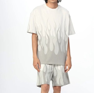 Ensemble de vêtements pour hommes imprimé numérique 3D tendance : T-shirt et short par sublimation, style streetwear estival, survêtement vintage de haute qualité - Product Image 3