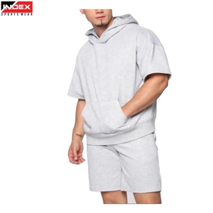 Ensemble de survêtement pour hommes, sweat-shirt et short, vêtements de sport décontractés, vêtements de gym, tissu doux et respirant, ensemble de vêtements de fitness personnalisés - Product Image 1
