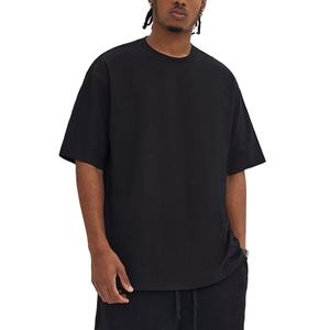 OEM เสื้อลำลองสตรีทแวร์สำหรับผู้ชาย, เสื้อยืดผ้าฝ้ายโอเวอร์ไซส์ระบายอากาศได้ดีโลโก้ออกแบบได้ตามต้องการ - Product Image 2