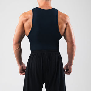 Wholesale <b>Men's</b> Gym Quick Dry Ice Silk <b>Singlet</b> Custom Logo Breathable Sleeveless Fitness Tank Top Sport Fashion OEM Service - Product Image 4
