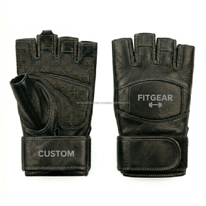 OEM Custom Leather Gym Workout <b>Gloves</b> Padded Palm <b>Weight</b> <b>Training</b> <b>Gloves</b> Low MOQ Supplier - Product Image 4