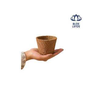 Pots à fleurs en fibre de coco Blue Lotus, biodégradables, écologiques, durables, pour jardin, design carré, non enduits, style vintage classique - Product Image 1