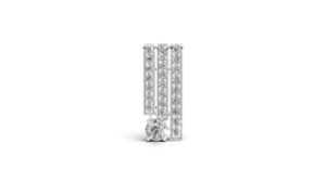 Broche Aarinya Clásico Solitario Lineal en Cascada con Diamantes de Laboratorio en Oro Amarillo de 9K, Diseño de Barra Triple, Regalo para Bodas y Fiestas - Product Image 2