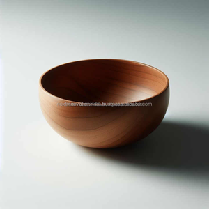 ชามไม้อะคาเซียสำหรับสลัดและผลไม้ชามไม้แบบใช้แล้วทิ้งสำหรับตกแต่งบ้าน - Product Image 4