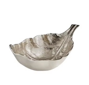 Plato Decorativo Redondo de Aluminio con Acabado Dorado Antiguo y Cristal para Servir Chocolate, en Oferta - Product Image 2