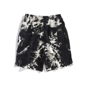 Shorts d'été pour hommes OEM, personnalisés avec logo, poche latérale, motif tie-dye, poche arrière, 100% coton, vêtements masculins personnalisés. - Product Image 3
