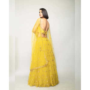 Beaux ensembles pour femmes Lehenga Choli pour les fêtes avec séquence et travail Zari - Product Image 6