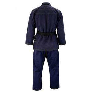 Uniforme de Judo Azul para Niños, 100% Algodón, Ropa de Artes Marciales Resistente, Corte Regular, Kit Infantil con Cinturón Negro - Product Image 5