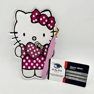Hello Kitty New Color Acrylic <b>Tiles</b> Storage <b>Magnetic</b> Eyelash Extension Tweezer Holder Sustainable Eyelash Plastic Tool - Product Image 1