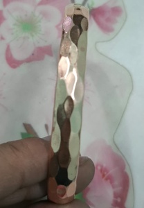 Handmade Hammered Pure <b>Copper</b> Cuff <b>Bracelet</b> Unisex Fashion Charm Jewelry - Product Image 2