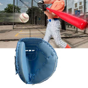 <b>Blue</b> Infield Woven Baseball Glove Full Finger H-Web Design Left-Handed <b>Throw</b> Durable for Adult Players - Product Image 4