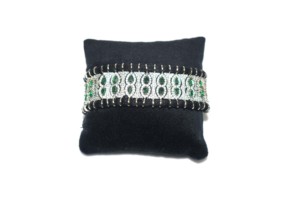 Luxury Women's Lab Grown Pear Shape Emerald Side Stone Silver <b>Bangles</b> Rhodium Plated Everyday Wear - Product Image 4