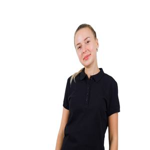 Camiseta Polo de algodón de verano para mujer, Top gráfico personalizado con cuello Regular, patrón 3D, Material de Cachemira vaquera, atuendo femenino - Product Image 1