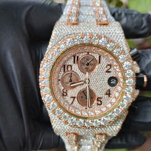 High Quality Luxury Gold Diamond <b>Watch</b> for Men with Bold Dial Design and Precision Movement for Everyday Available At Best Price - Product Image 6