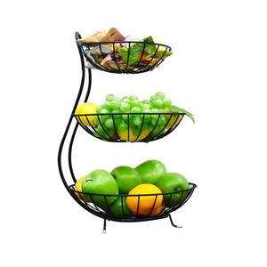 Iron Wire Metal Fruit <b>Basket</b> Stand for Fresh Fruit <b>Display</b> Kitchen Counter Dining Table Storage - Product Image 1
