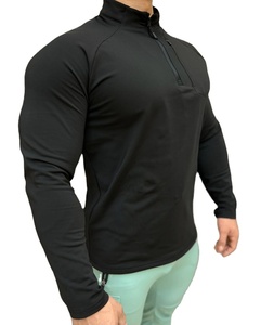 2025 automne hiver Collection personnalisée en gros séchage rapide respirant absorbant l'humidité à manches longues demi-fermeture éclair haut de course - Product Image 1