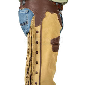 Pantalones de cuero de gamuza con costuras duraderas para trabajo en ranchos y actividades al aire libre - Product Image 2