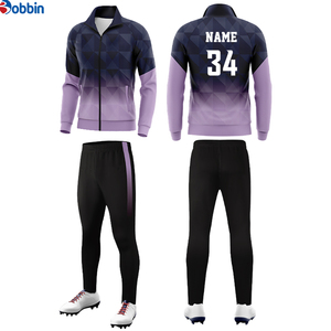 Ensemble de survêtement bleu clair pour homme Bobbin, ensemble de jogging sportif à fermeture éclair intégrale avec poches latérales, polyester respirant, imprimé géométrique printanier - Product Image 4