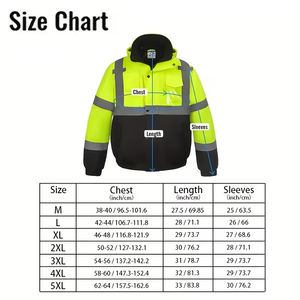 Chaqueta de Seguridad Invernal con Capucha y Luces LED de Alta Visibilidad, Impermeable, con Logotipo Frontal para Trabajo Nocturno en Carreteras - Product Image 4