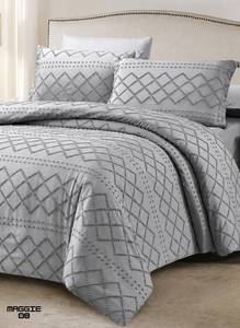 Ensemble de couette 6 pièces Super King MBA Maggie, édition gris cendré – Vente en gros - Product Image 4