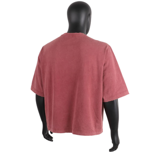 T-shirt décontracté pour homme, coupe oversize, en jersey de coton épais, non tissé, épaules tombantes, coupe carrée, style streetwear, OEM - Product Image 3