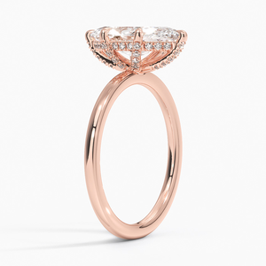 Anillo de Diamantes Moissanite de Plata Maciza con Forma de Hoja Clásica, Minimalista, Regalo Navideño para Mujer - Product Image 6