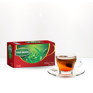 ถุงชาทรงสามเหลี่ยมสีแดงทำจากวัตถุดิบออร์แกนิกถุงชาสินค้าตรา - Product Image 1