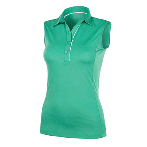 Chemise de golf décontractée sans manches à col en V en polyester tricoté avec impression par sublimation sur le dos, service OEM, séchage rapide - Product Image 1