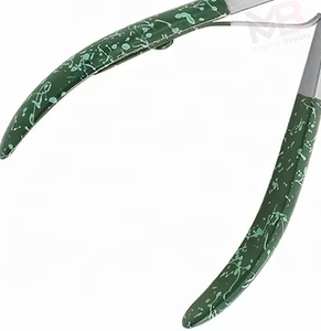 Customized Design Custom Logo Professional Hair <b>Extension</b> Plier Stainless Steel Green Handle Classic Design - Product Image 6