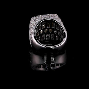 Anillo de Compromiso con Diamantes Moissanite de Corte Baguette y Redondo, Plata de Ley 925, Anillo de Diseño, Regalos de Boda para Él, Joyería Hip Hop - Product Image 6