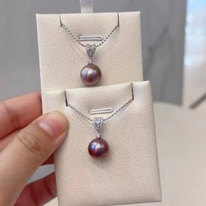 Collar con Colgante de Perla Edison de Agua Dulce en Plata S925, Diseño Simple, Luz Intensa, Microdefectos, Alta Calidad - Product Image 2