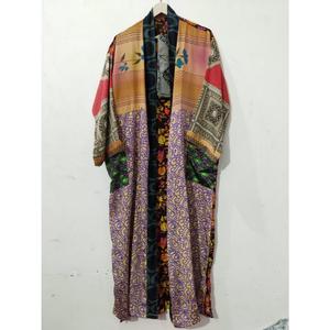 Robe Kimono Vintage en Soie à Motifs Floraux pour Femme, Peignoir Thermique pour le Bain, Tenue de Plage Estivale, Maillot de Bain, Vêtement de Nuit/Domestique - Product Image 4
