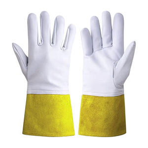 Manchette de sécurité en cuir de vachette grainé de qualité supérieure, certifiée antistatique, résistante aux chutes de température et aux étincelles, lisse, respirante et durable - Product Image 6