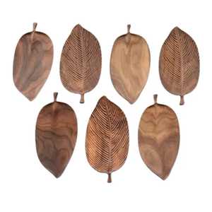 Bandeja de Aluminio Curva con Diseño de Hoja Dorada, Recipiente Metálico para Servir, Calentador de Alimentos Premium y Soporte para Joyas, Llaves y Objetos Pequeños - Product Image 5