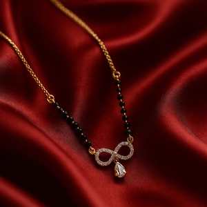 Hallmark Silver <b>Gold</b> Plated Mangalsutra Inspired by Alia Bhatt - Product Image 1