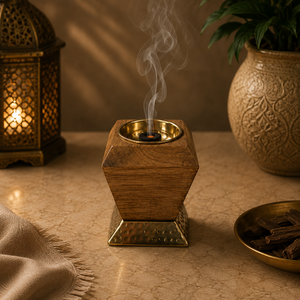 Trending Natural Wooden Bakhoor Burner Incense Holder Oud Mabkhara Charcoal Censer Arabic Home Fragrance Decor Ramadan <b>Eid</b> <b>Gift</b> - Product Image 6