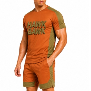 <b>Men</b>’s Casual <b>T</b> <b>Shirt</b> Shorts Set Crew Neck Quick Dry Sporty Summer Activewear Knitted <b>Polyester</b> Casual <b>T</b> <b>Shirt</b> And Shorts Outfit - Product Image 3