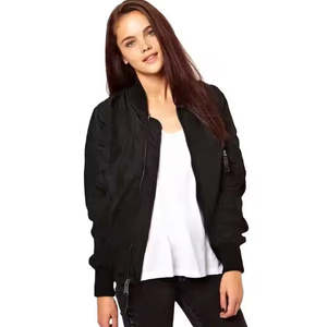 Chaqueta Bomber de Lana Azul Marino de Diseño Exclusivo para Chicas Universitarias, con Logotipo Personalizado, Ecológica, Precio Bajo, Ropa de Invierno Premium al por Mayor - Product Image 5