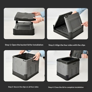 Inodoro Plegable para Coche, Inodoro Portátil para Acampar al Aire Libre, Inodoro Móvil Antiolores, Inodoro de Emergencia para Viajes en Auto - Product Image 2