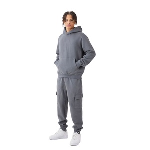 Customized High Quality Blank 350 GSM Oversize <b>Pullover</b> <b>Mens</b> Winter Fleece Tracksuit <b>Men</b> High Quality Cotton Jogging Tracksuit - Product Image 1