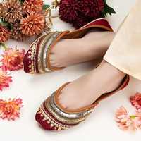 Chaussures plates Khussa pour femmes, dernières créations, prix bas, faible MOQ, chaussures indiennes Punjabi, chaussures de mariée, escarpins, dernières chaussures de mariage