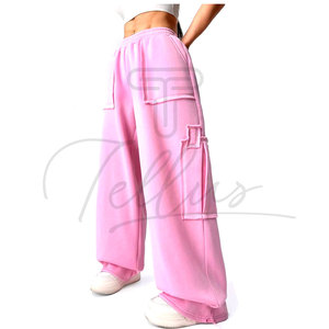 Pantalones Deportivos de Lona Transpirables para Mujer, Diseño Nuevo, Corte Regular, Cintura Elástica, para Gimnasio, Correr, Estilo Informal, Lisos, de Pierna Ancha, para Otoño - Product Image 2
