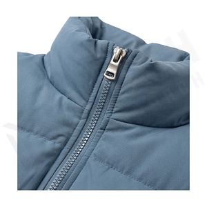 Hooded Quilted Waterproof <b>Bubble</b> Jacket Black Full Sleeve Winter Windproof Cotton Shell Knitted Fabric Polyester Filling Stand - Product Image 4