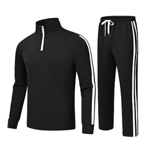 Survêtements personnalisés élégants en gros, unisexes, en polaire pour l'hiver, pour le jogging et l'entraînement, avec logo imprimé par transfert thermique - Product Image 3