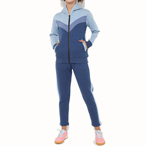 Conjunto Deportivo de Otoño para Mujer, de Terciopelo Morado, 2 Piezas, Sudadera con Cierre y Pantalones, Ligero, Transpirable y Absorbente de Sudor - Product Image 1