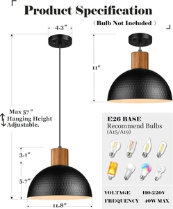 Modern Handmade Bamboo Pendant <b>Light</b> Natural Rattan Hanging Lamp <b>Boho</b> <b>Ceiling</b> Chandelier Woven Dome Pendant <b>Light</b> - Product Image 5