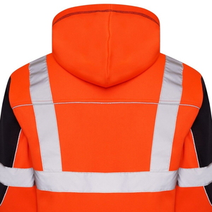 Wholesale High Visibility Safety <b>Hoodie</b> 1 <b>Orange</b> Super Quality Factory OEM Logo Custom Work Uniform Reflective Safety <b>Hoodie</b> - Product Image 6