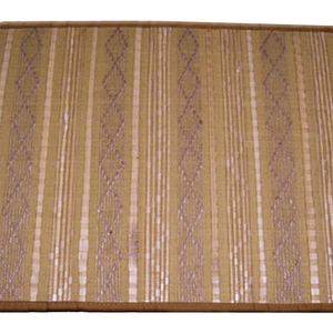 Bamboo Rectangle Retro Printed Ethnic <b>Table</b> <b>Mat</b> with Golden Temple-Inspired Design Reusable - Product Image 1