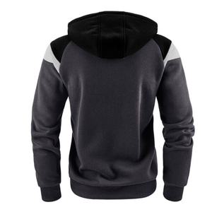 Sweat-shirts à capuche d'hiver pour hommes, épais, en polyester/coton, doublés de polaire, coupe-vent, respirants, personnalisables - Product Image 4